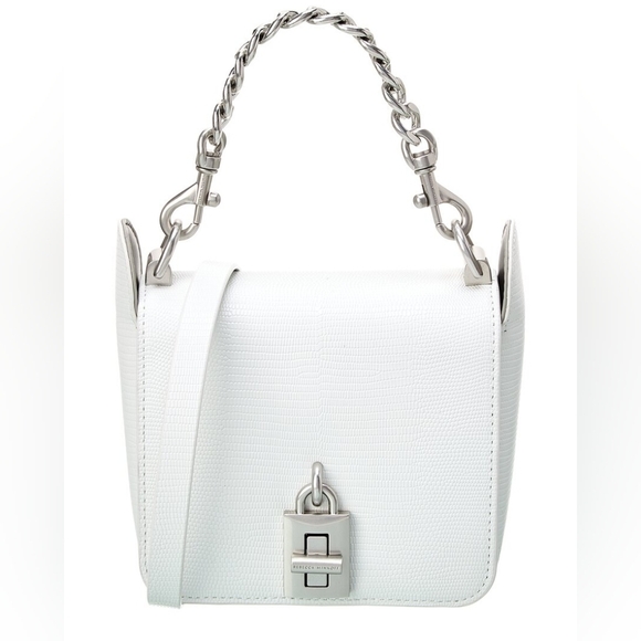NWT Rebecca Minkoff Love Too Small Square Lizard Embossed Leather Crossb… - Picture 1 of 7